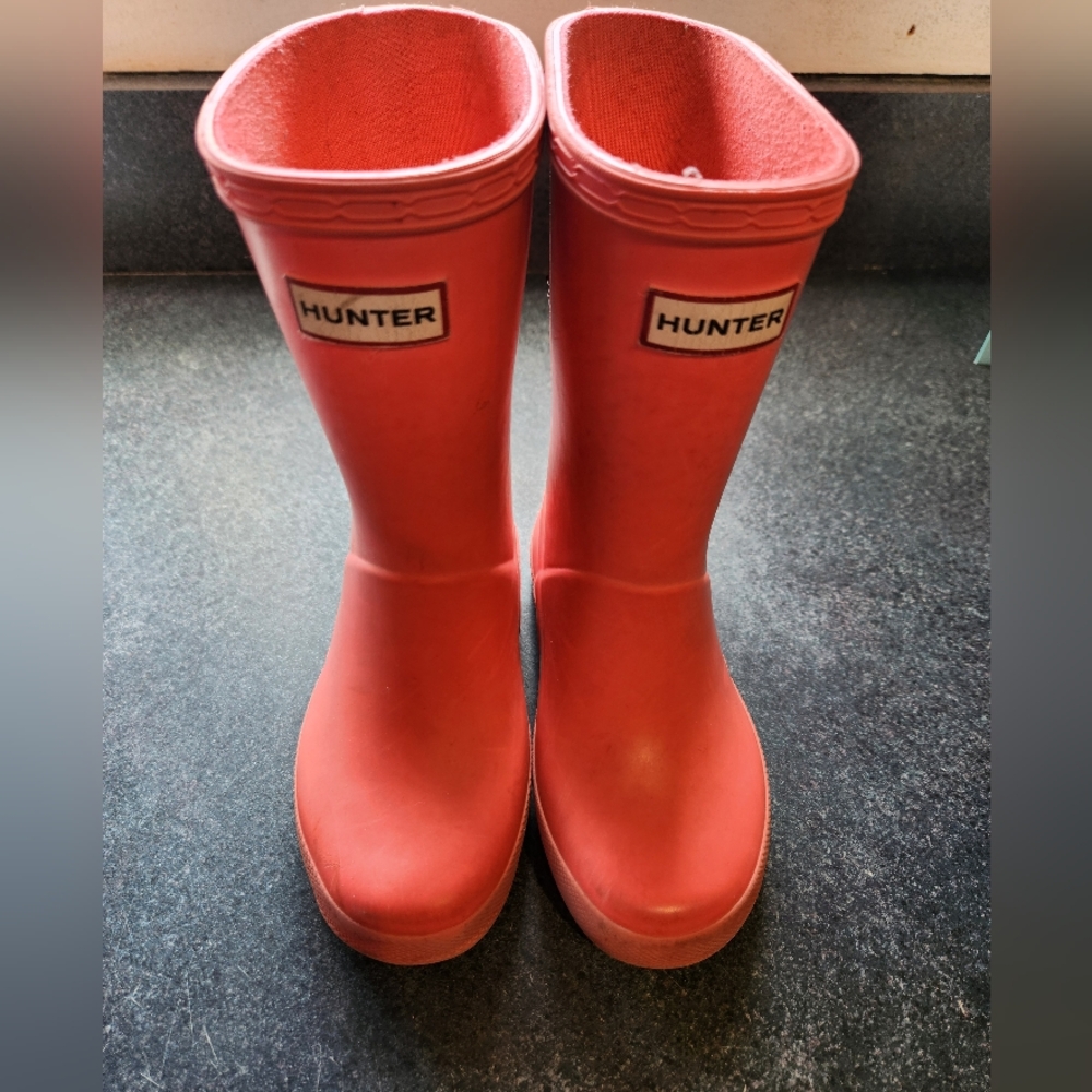 Hunter Hyper Pink/Suncup Orange Rain Boots Waterproof